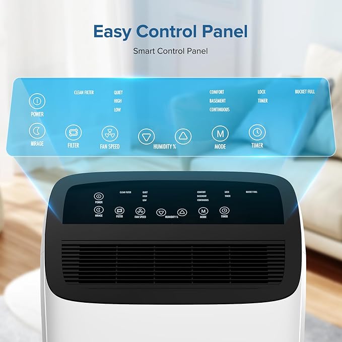 150 Pint Dehumidifier for Basement and Home, Covers up to 6, 500 Sq. Ft Rooms - Image 3