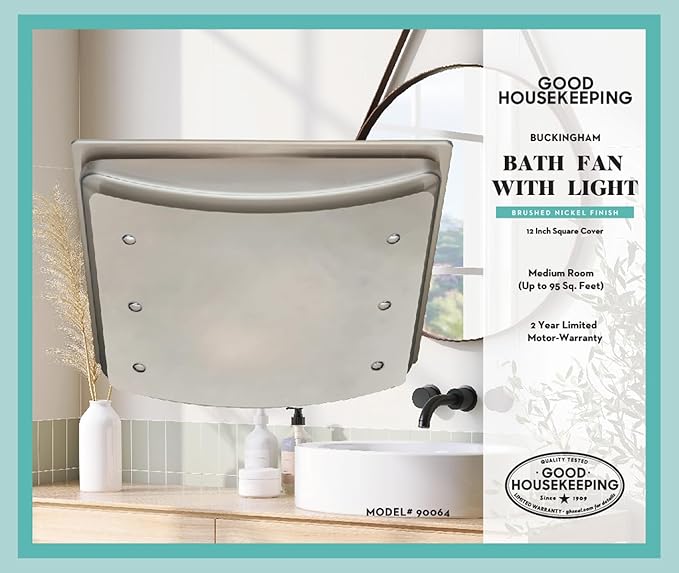 Good Housekeeping 90064 Buckingham Decorative Bathroom Ventilation Exhaust Fan - Image 2