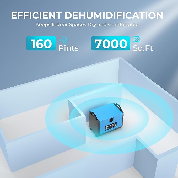 EUHOMY 160 Pint Crawl Space Dehumidifier - Image 2