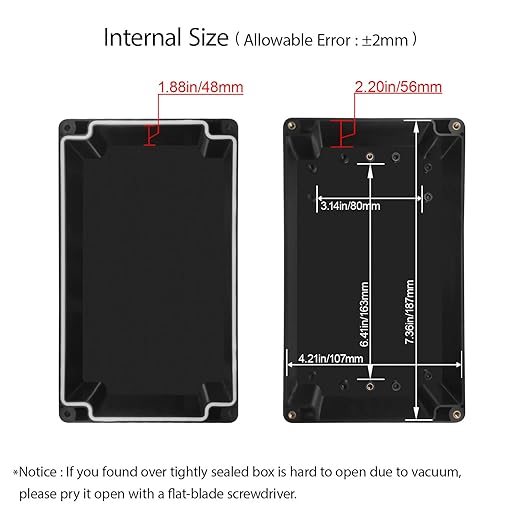 LeMotech Project Box ABS Plastic Junction Box IP65 Waterproof Hobby Box - Image 3