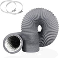 4Inch 10FT Long Flexible Aluminum Air Ducting, Heavy-Duty Grey 4 Layer Dryer by YIJUHOU