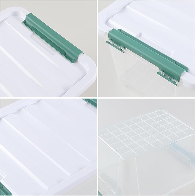 6 Pack 20 L Clear Storage Latch Box, Plastic Storage Bins - Image 3