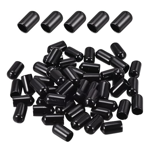 DMiotech 100 Pack 8.5mm ID Black Screw Thread Protectors Rubber End Caps Bolt by DMiotech