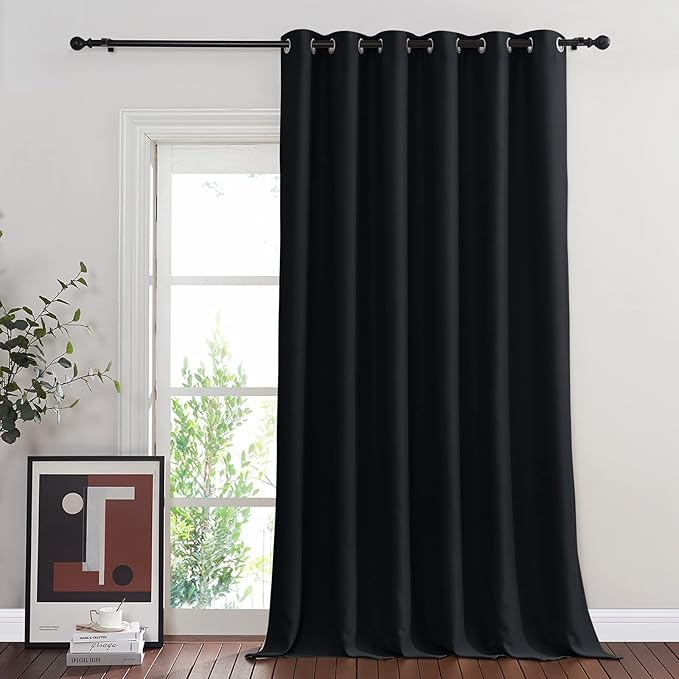 NICETOWN Black Out Living Room Curtain 118 inches Long, Grommet Thermal by NICETOWN
