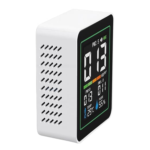 Indoor Air Quality Meter 5 in 1 PM2.5 PM10 PM1.0 Temperature Humidity Detector - Image 4