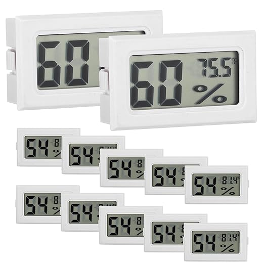 12 Pack Mini Hygrometer Digital Electronic Temperature Humidity Meters Gauge by LemonBest