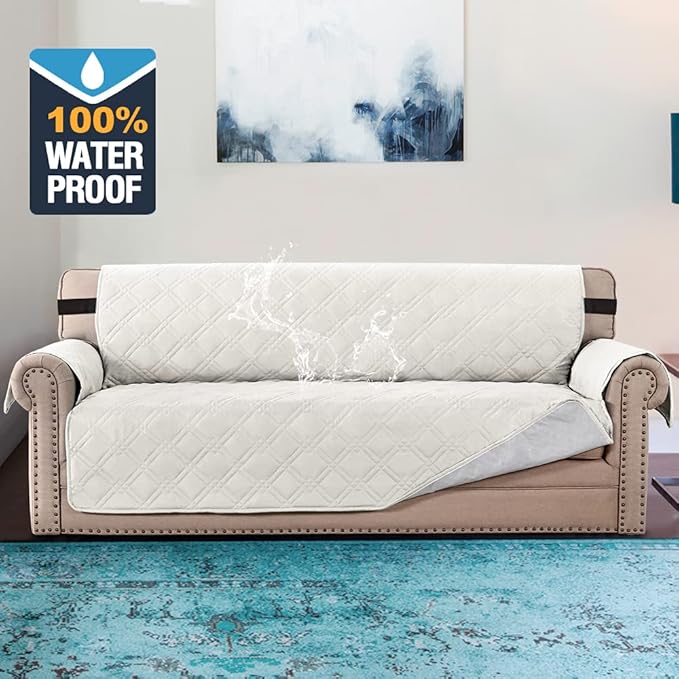 H.VERSAILTEX 100% Waterproof Sofa Slipcover Washable Sofa Cover Non-Slip Couch - Image 2
