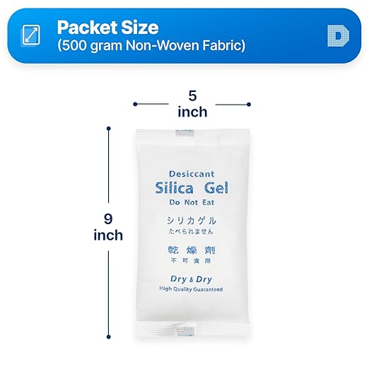 Dry & Dry 500 Gram Silica Gel Packets, Desiccant Packs, Silica Gel - Image 5