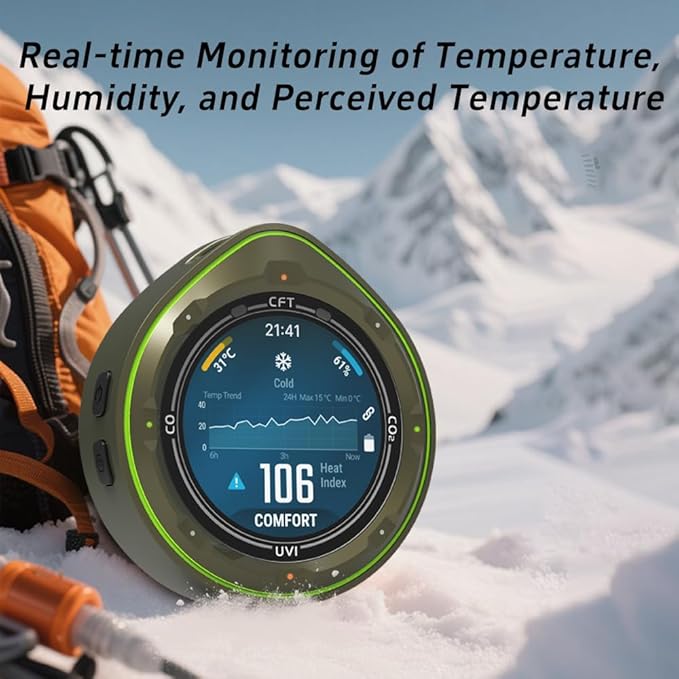 Protmex 5 in 1 Wireless Touchscreen Portable Multifunctional Carbon Monoxide - Image 6