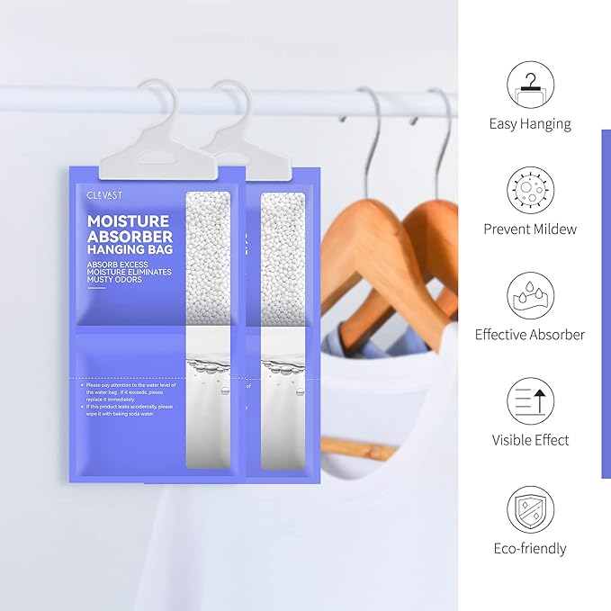 CLEVAST Moisture Absorbers Packets 10 Pack, Dehumidifier Bags - Image 6