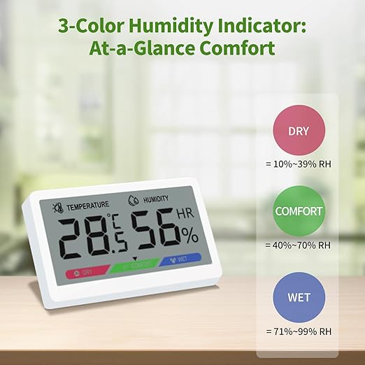 Digital Hygrometer Indoor Thermometer: High Accuracy Room Humidity Monitor - Image 3