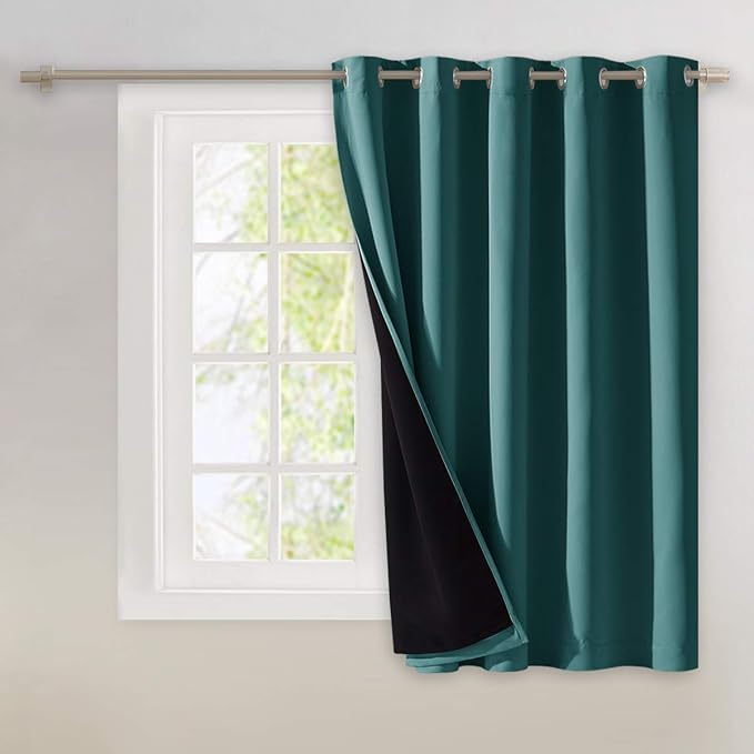 NICETOWN 100% Blackout Patio Sliding Door Curtain, Wide Lined Drape, Keep Warm by NICETOWN