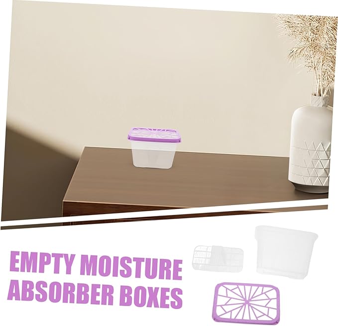 Happyyami 4Pcs Reusable Moisture Absorber Box Large Capacity Plastic Holder - Image 8