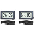 2-Pack Mini Digital Hygrometer Thermometer Gauge by BuynowonVeanic