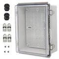 Zulkit Junction Box IP67 Waterproof Electrical Box Hinged Clear Cover Stainless by Zulkit