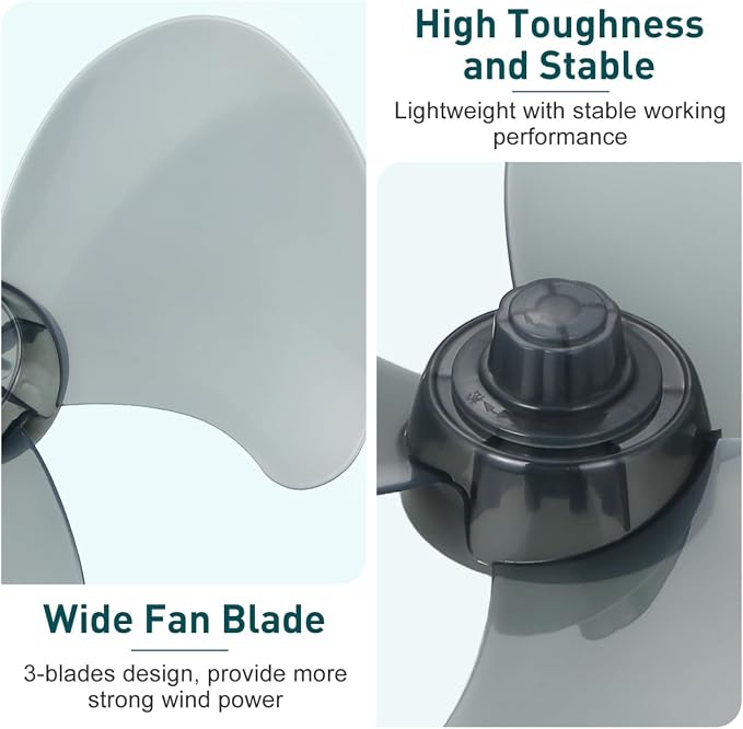VOSAREA Plastic Fan Blades Replacement, 3 Leaves Replacement Fan Blades - Image 4