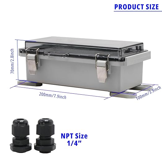MAKERELE Small Outdoor Junction Box Waterproof Electrical IP67 Plastic Enclosure - Image 2