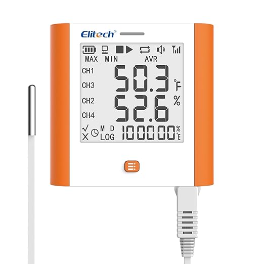 Elitech 100, 000 Points Digital Temperature Humidity Data Logger Medical by Elitech