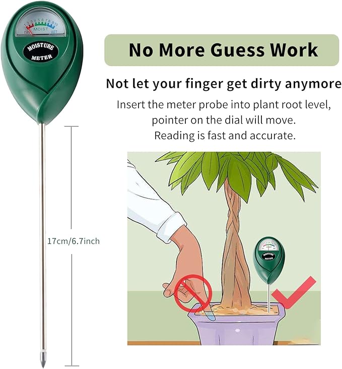 Soil Moisture Meter, Plant Water Meter Soil Meter Moisture Sensor Hygrometer - Image 4