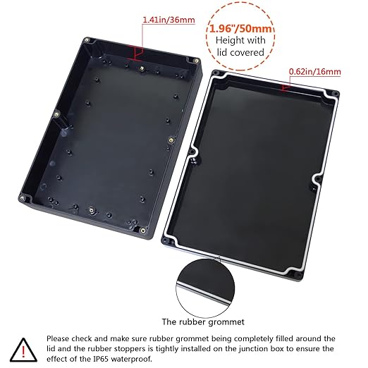 LeMotech Electrical Box ABS Plastic Project Box IP65 Waterproof Junction Box - Image 4