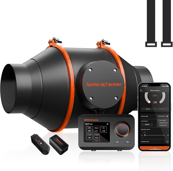 Spider Farmer 4 Inch Smart Inline Duct Fan by SpiderFarmer