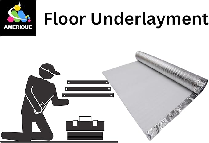 800SQFT AMERIQUE 1.5MM Premium Flooring Padding 3-in-1 Heavy Duty Foam Blue - Image 4