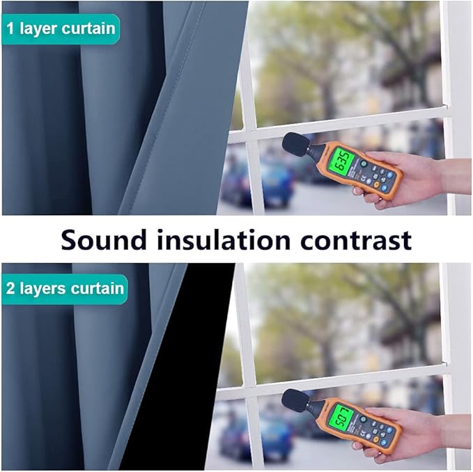 NICETOWN 100% Blackout Curtain Panel, Thermal Insulated Black Liner Curtain - Image 3