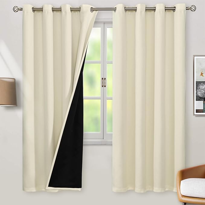 BGment Cream 100% Blackout Curtains by BGment