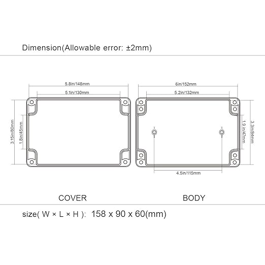 LeMotech Project Box ABS Plastic Junction Box IP65 Waterproof Electrical Boxes - Image 8