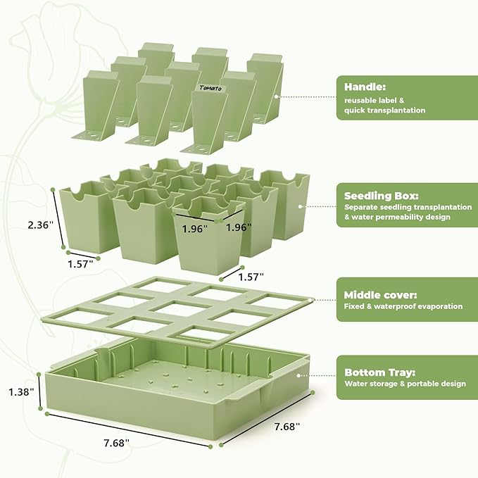 Seed Starter Tray, Dual-Purpose Handles - Image 3