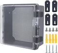 Junction Box, Hinged Black Clear Cover IP67 Waterproof ABS Project Box by Otdorpatio