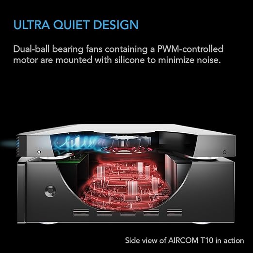 AC Infinity AIRCOM T10, Quiet Cooling Blower Fan System 17" Front-Exhaust - Image 4
