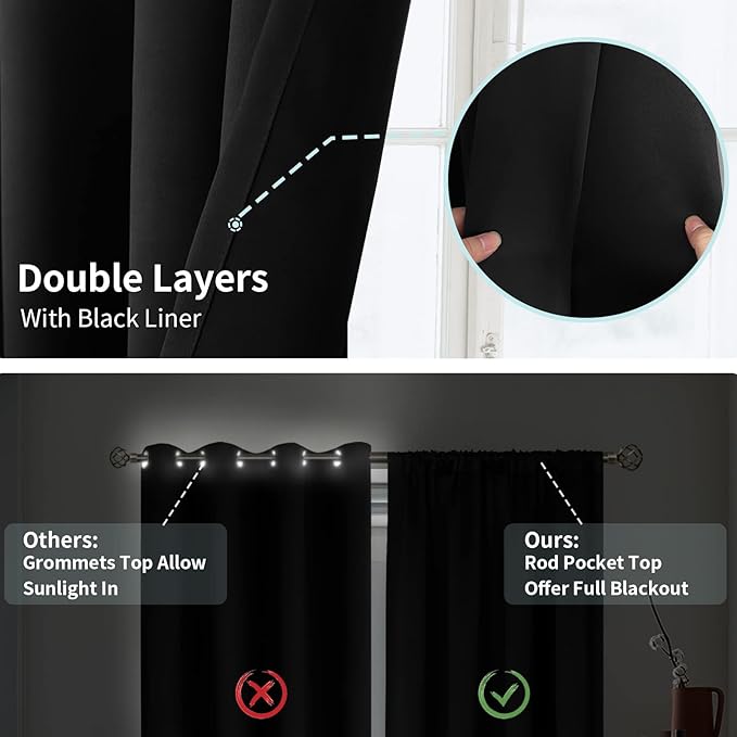 BGment Thermal Insulated 100% Blackout Curtains - Image 6