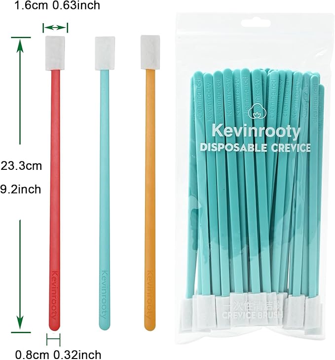 100PCS Disposable Crevice Cleaning Brush Tool kit, Disposable Toilet Brush - Image 2