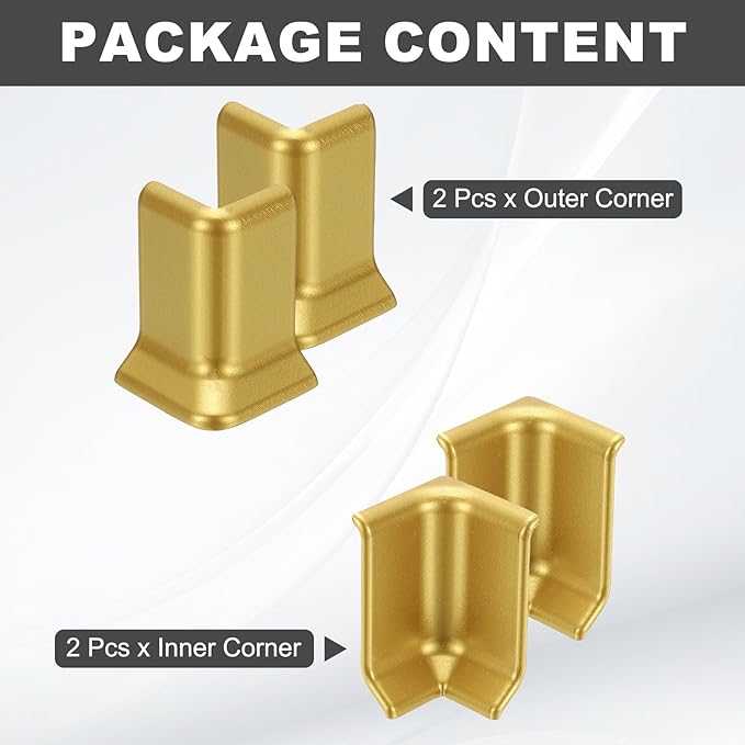 uxcell Self Adhesive Baseboard Corner Blocks, 2.2 Inch Wall Edge Corner - Image 3