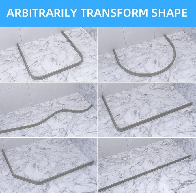 Duzzy 67 Inch Shower Threshold Water Dam, Shower Water Guard to Keep Water in - Image 5