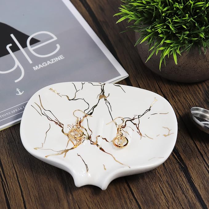 Ceramic Marble Texture Soap Dish, Self Draining Slot, Ceramic Self Draining - Image 6