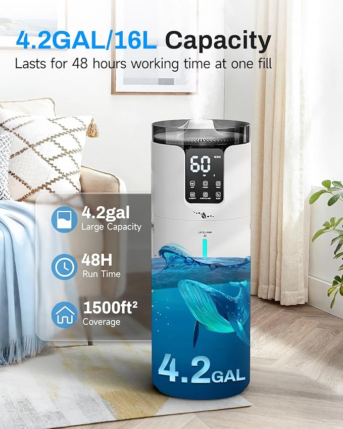 16L Smart Humidifier large room, Whole house Humidifier - Image 3