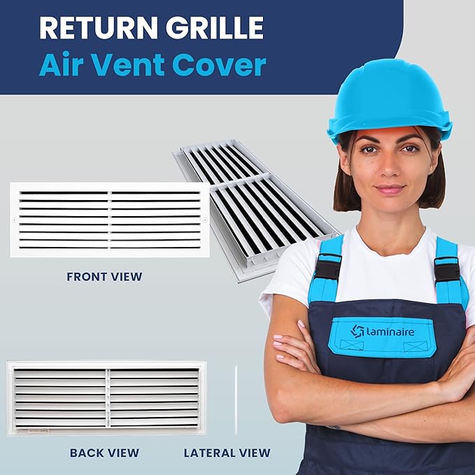 24x8 Inch Air Return Vent Cover Decorative – Premium Aluminum AC Vent Cover - Image 2