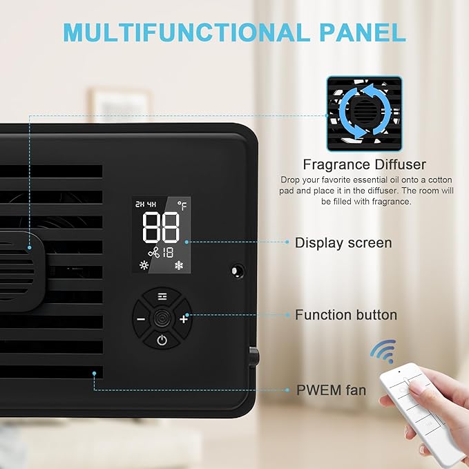 Register Booster Fan for 4" x 10" Vents Only, 10 Speeds to Control Cool & Warm - Image 3