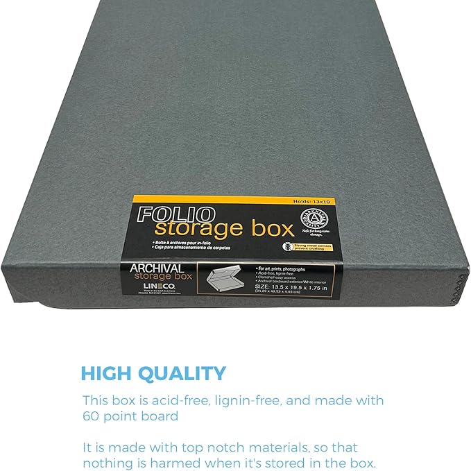 Lineco Folio Storage Box, Clamshell Design - Image 5
