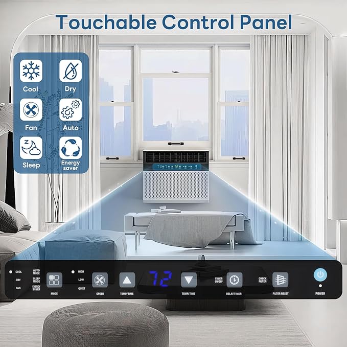 ZAFRO 12000 BTU U Shaped Window Air Conditioner Cools up to 550 Sq. Ft. - Image 4