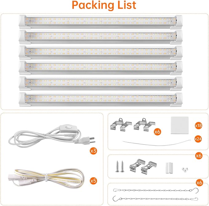 Bstrip T8 Grow Light, 1.4FT 108W Plant Lights - Image 7