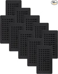 Decor Grates PL408-BLK-10 Louvered Plastic Floor Register, 10 Pack by DecorGrates