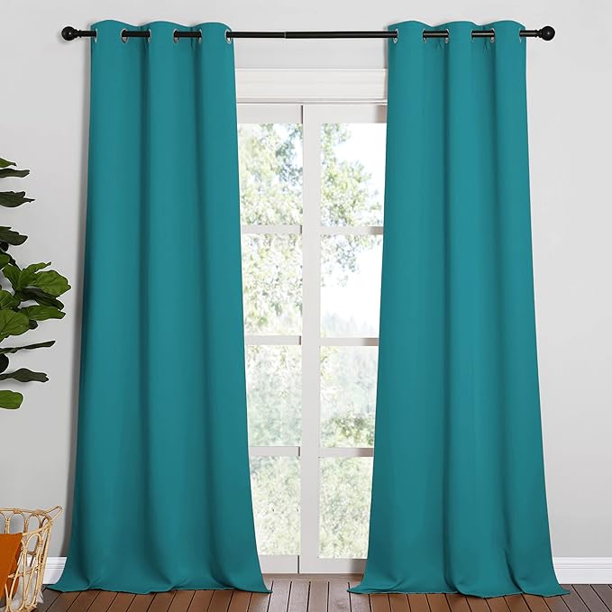 NICETOWN Room Darkening Curtains 95 inch Length 2 Panels, Thermal Insulated by NICETOWN