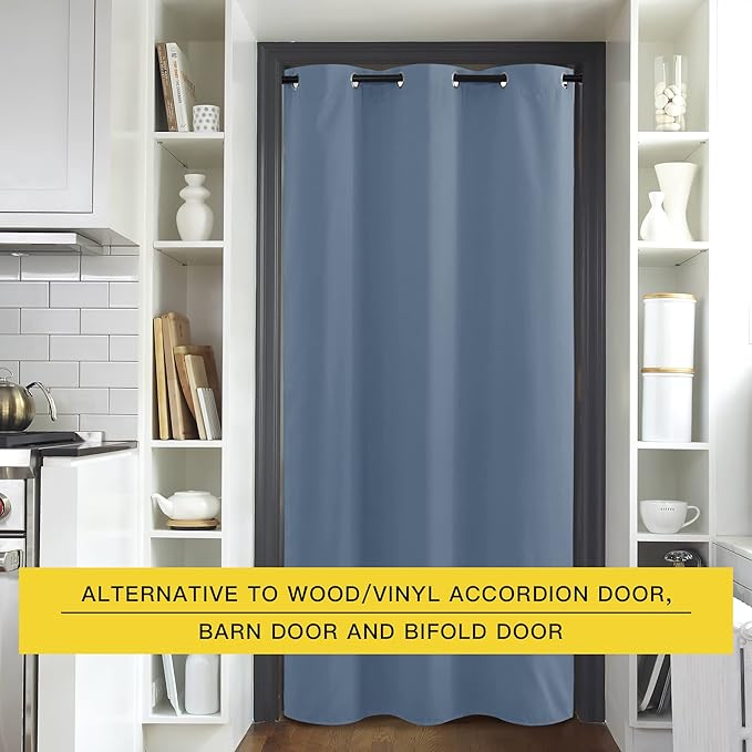 NICETOWN Stone Blue Door Curtain - Image 4