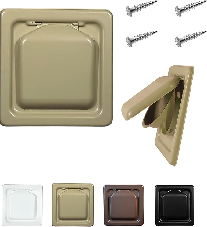NO-PEST VENT MetalGuard, Dual Door Dryer Vent Cover Outdoor 4 Inch, by No-PestVent