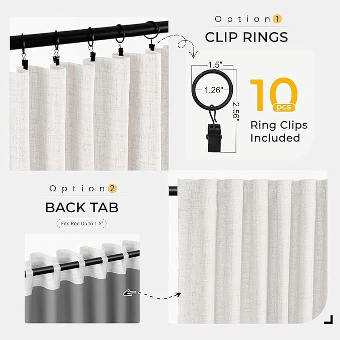 INOVADAY Thermal Sliding Door Curtains 100% Blackout Curtains - Image 4