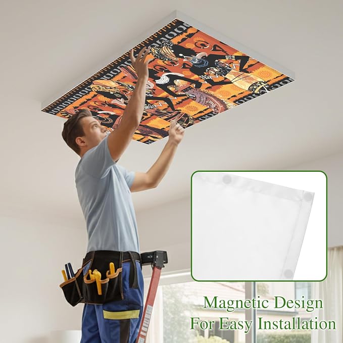 2 Pack African Women Fluorescent Light Covers Tribe Ethnic Style Traditional - Image 3