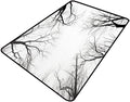 Runner Black and White Tree Branches Printed Patterns Non-Slip Area Rugs Fade by Snarena